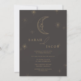 Stern und Mond Himmlische Hochzeit Einladung
