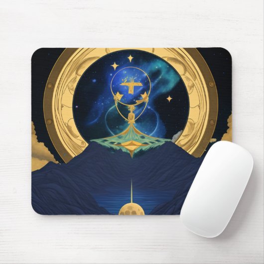 Stern und Mond Mousepad (Mit Mouse)