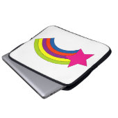 Stern und Regenbogen Laptopschutzhülle (Vorne Knopf)