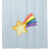 Stern- und Regenbogenduschvorhang Duschvorhang (Vorderseite)