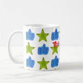 Stern und Zeichen anpassen Kaffeetasse (Links)