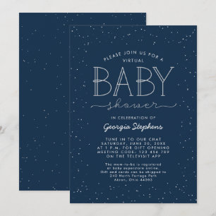 Stern virtuelle Babyparty-Einladung Einladung