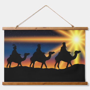 Stern von Bethlehem, Christus ist Geboren, Wandteppich Mit Holzrahmen