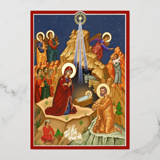 Stern von Bethlehem Folien Feiertagskarte (Vorderseite)