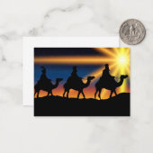 Stern von Bethlehem - Geburt Christi Mitteilungskarte (Vorderseite/Rückseite Beispiel)