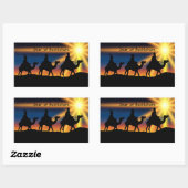 Stern von Bethlehem, gekennzeichnet, Rechteckiger Aufkleber (Blatt)