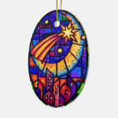 Stern von Bethlehem Keramikornament (Links)