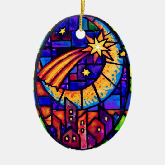 Stern von Bethlehem Keramikornament (Vorne)