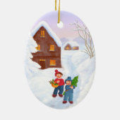 Stern von Bethlehem Keramikornament (Hinten)