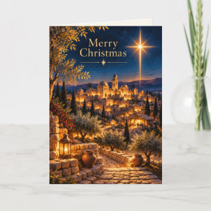 Stern von Bethlehem Laterne Weihnachten Geburt Chr Karte
