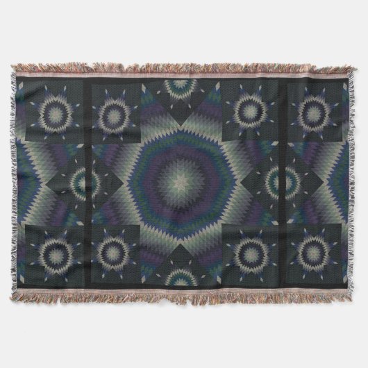 Stern von Bethlehem Quilt Mitternacht Decke (Vorderseite)