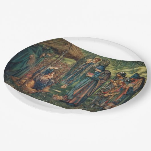 Stern von Bethlehem (von Edward Burne-Jones) Pappteller (Schrägansicht)