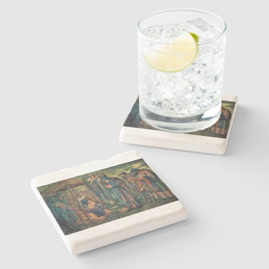 Stern von Bethlehem (von Edward Burne-Jones) Steinuntersetzer (Seitenansicht)