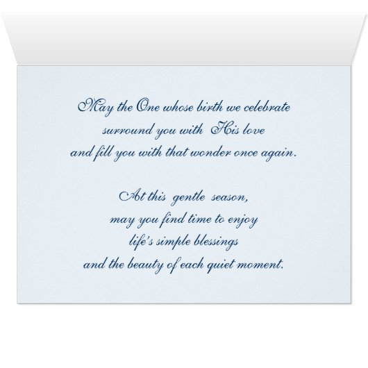 Stern von Bethlehem. Weihnachtskarte (Innenansicht Horizontal (Unten))