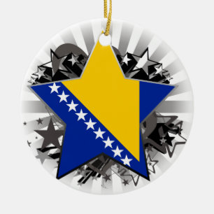 Stern von Bosnien und Herzegowina Keramik Ornament