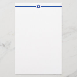 Stern von David Blue 5,5 x 2,5 Zoll halber Brief Briefpapier