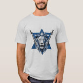 Stern von David Löwe mit eisernen Schwertern T-Shirt (Vorderseite)