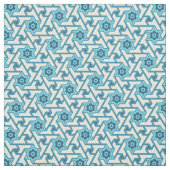 Stern-von-David-Muster Blau und Cremefarbenes Must Stoff (Muster)