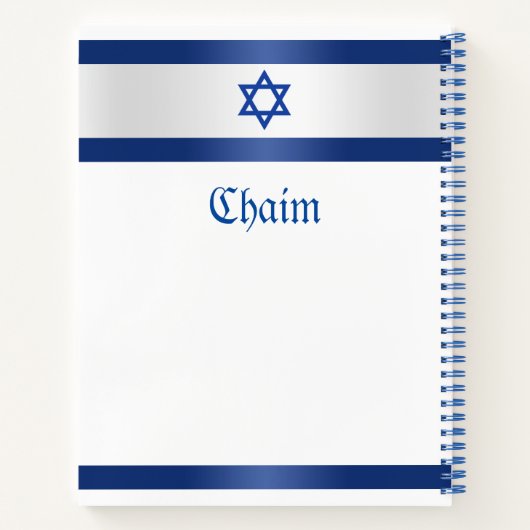 Stern von David Right Side beim Schreiben von Hebr Notizblock (Rückseite)