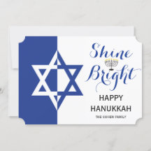 Stern von David Shine Bright Hanukkah Urlaub blau
