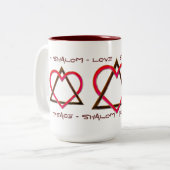 Stern von Davids Liebe (Tasse) Zweifarbige Tasse (Vorderseite Links)