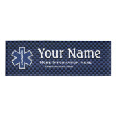 Stern von Leben-Sanitäterentwurf EMS-Umbau auf Namenschild (Vorderseite)