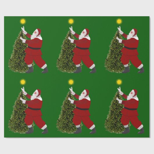 Stern von Santa - Der Baum Geschenkpapier (Flach)