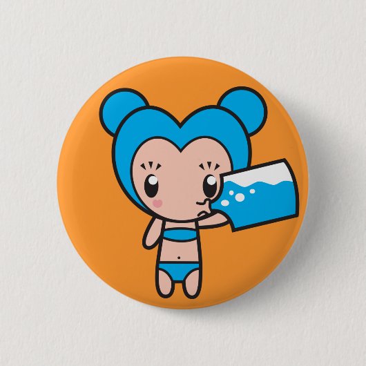 Stern-Vorzeichen - Wassermann Button (Vorderseite)