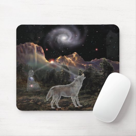 Stern-Wolf Mousepad (Mit Mouse)