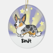 Stern-Wolljacken-WaliserCorgi (addieren Sie Keramik Ornament (Links)