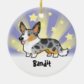 Stern-Wolljacken-WaliserCorgi (addieren Sie Keramik Ornament (Hinten)