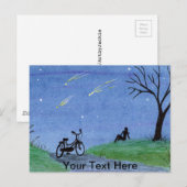 Stern wünschen postkarte (Vorne/Hinten)