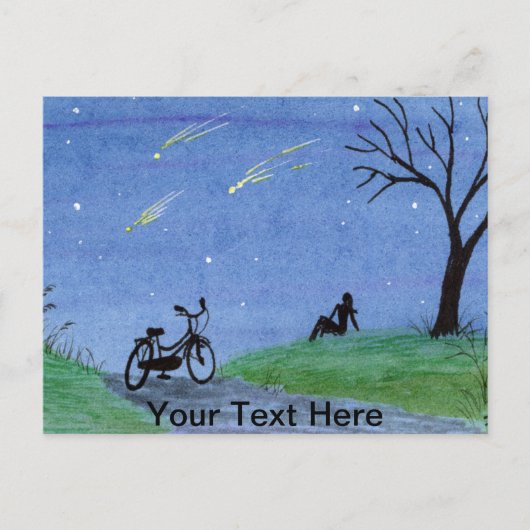Stern wünschen postkarte (Vorderseite)
