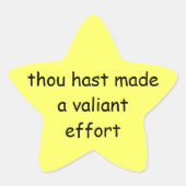 Stern "You try" Stern-Aufkleber (Vorderseite)