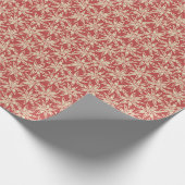 Sternanis-Blumen-Barn-Rot-Verpackungspapier Geschenkpapier (Ecke)