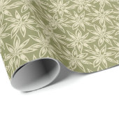 Sternanis-Blüten-Sagegrünes Geschenkpapier (Rolleneckpunkt)