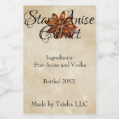 Sternanise Custom Label Weinetikett (Einzelnes Label)