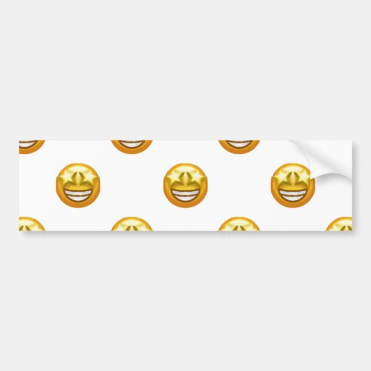 Sternaugen Emoji Autoaufkleber (Vorne)