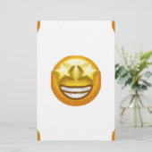 Sternaugen Emoji Briefpapier (Stehend Vorderseite)
