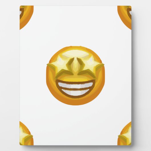 Sternaugen Emoji Fotoplatte (Vorderseite)