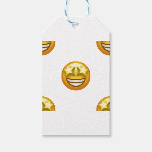 Sternaugen Emoji Geschenkanhänger (Vorderseite)