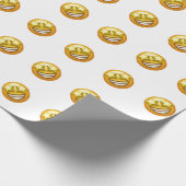 Sternaugen Emoji Geschenkpapier (Ecke)