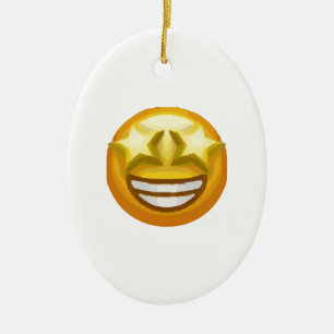 Sternaugen Emoji Keramikornament