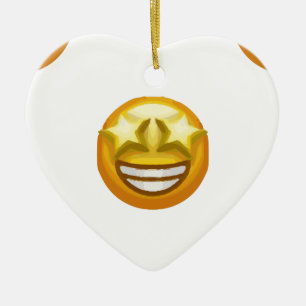 Sternaugen Emoji Keramikornament