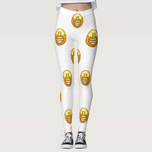 Sternaugen Emoji-Leggings Leggings (Vorderseite)