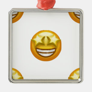 Sternaugen Emoji Ornament Aus Metall