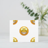 Sternaugen Emoji Postkarte (Stehend Vorderseite)