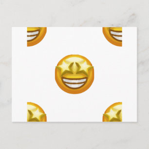 Sternaugen Emoji Postkarte