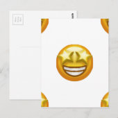 Sternaugen Emoji Postkarte (Vorne/Hinten)