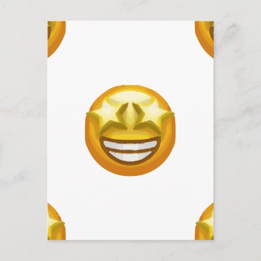 Sternaugen Emoji Postkarte (Vorderseite)